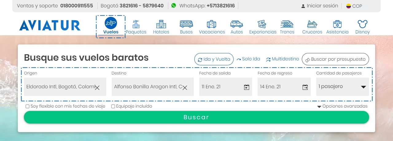 Buscador de Vuelos Aviatur Buscador vuelos alertas