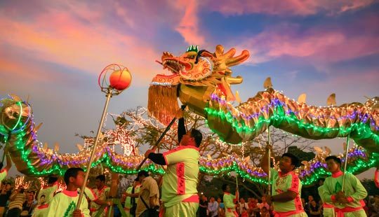Celebración cultural en Bangkok, Tailandia