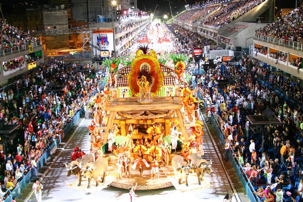 Desfile del Carnaval de Río de Janeiro en Brasil