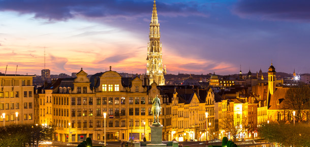 Centro de la ciudad de Bruselas en Bélgica