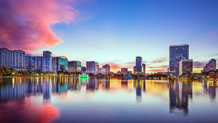 Orlando, Florida Vista panorámica de la ciudad de Orlando