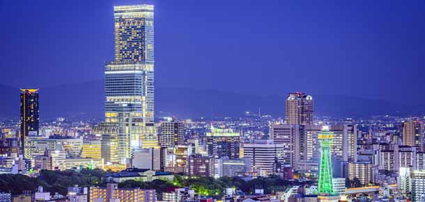 Panorámica de Osaka Japón