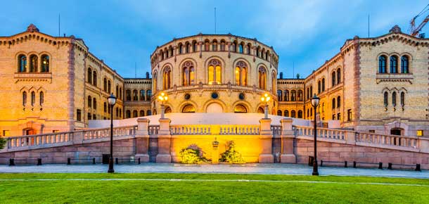 Parlamento de Noruega en Oslo