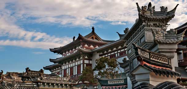 Templo milenario en Ningbo, China