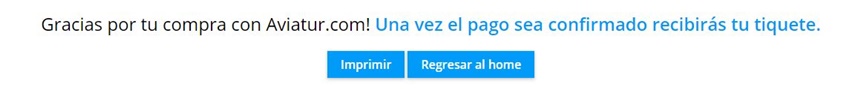 Confirmación pago Aviatur.com