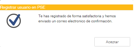 registro exitoso PSE